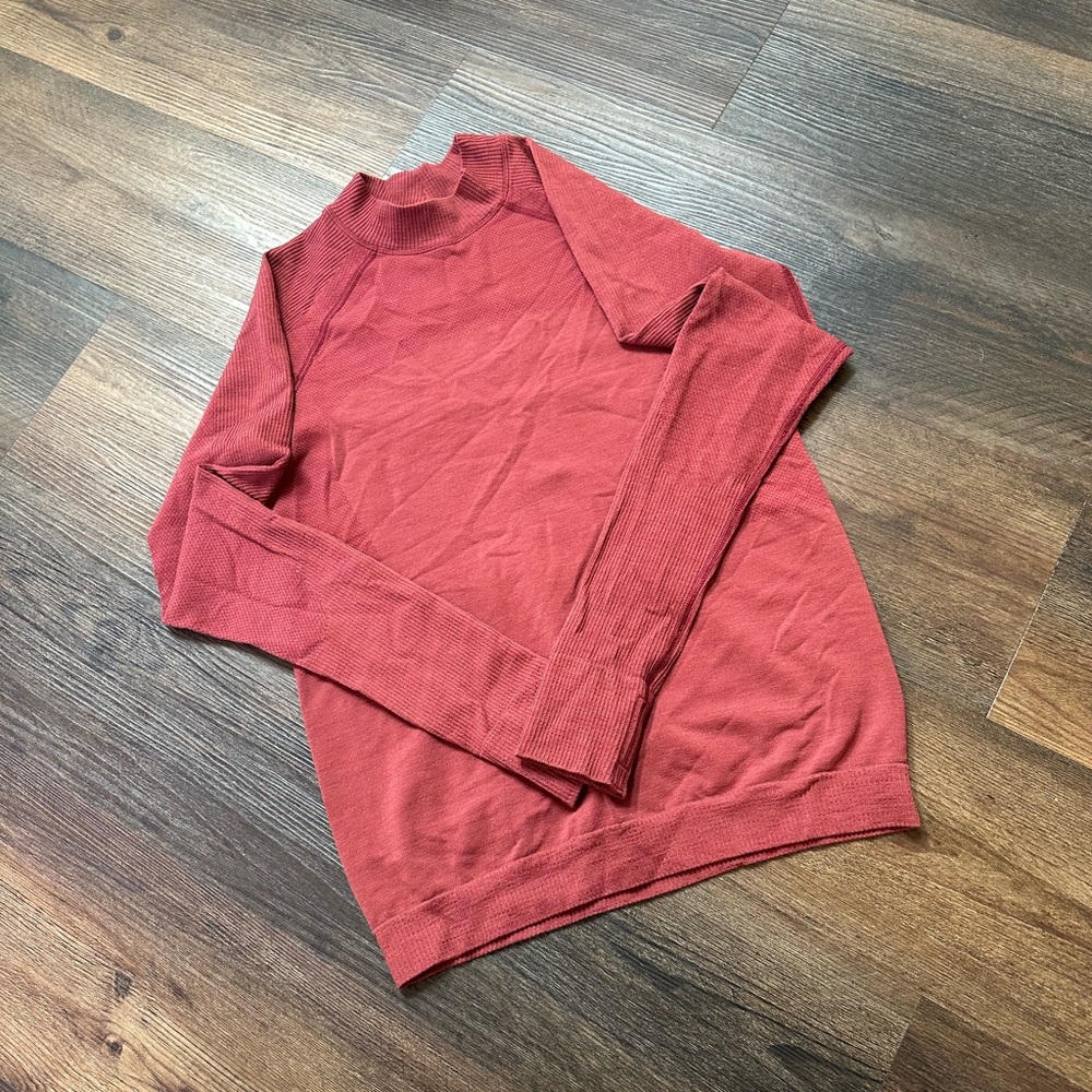 Red Lululemon athletic thermal